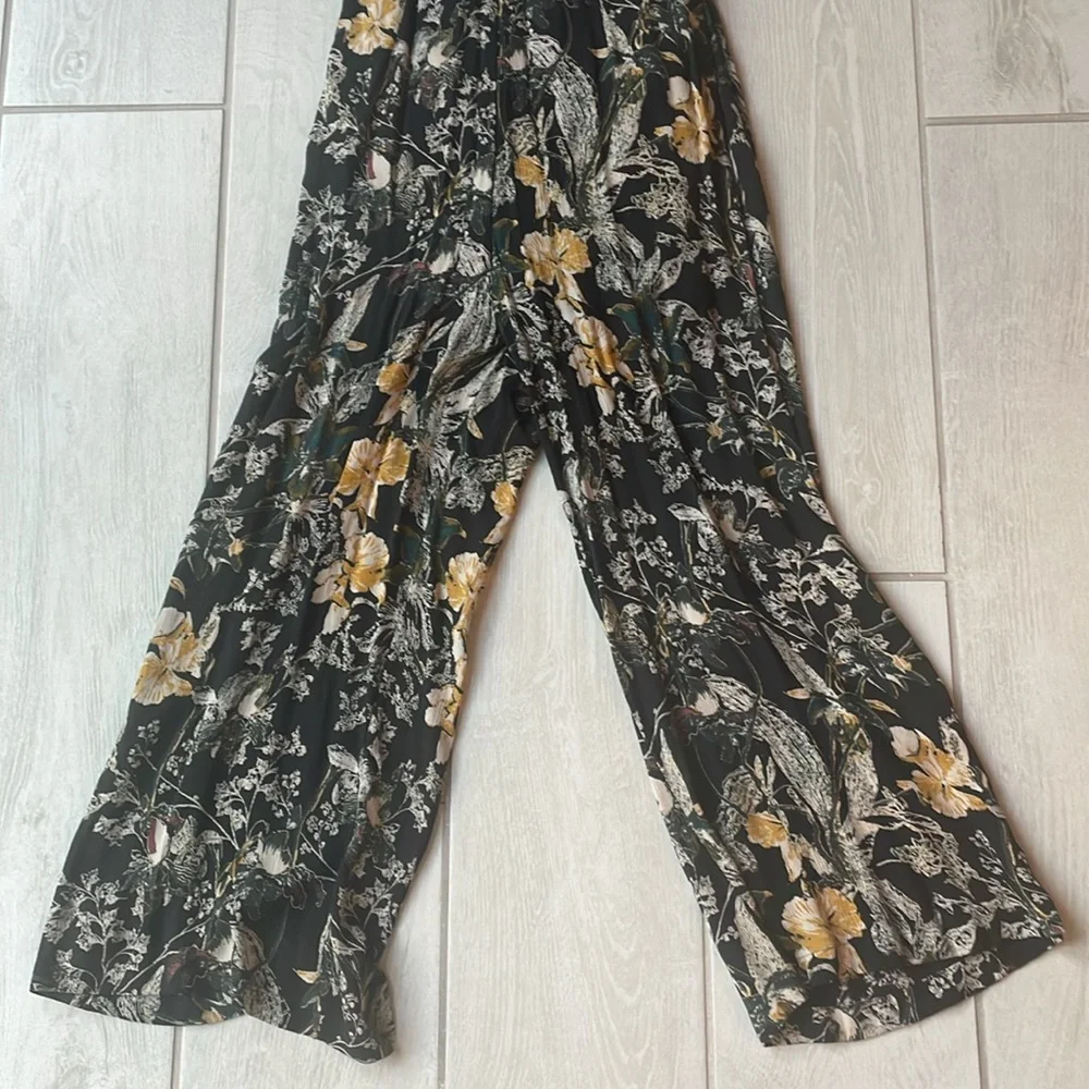 Free People Halter Top One Piece Jumpsuit Black Combo Size 4 - Picture 2 of 10